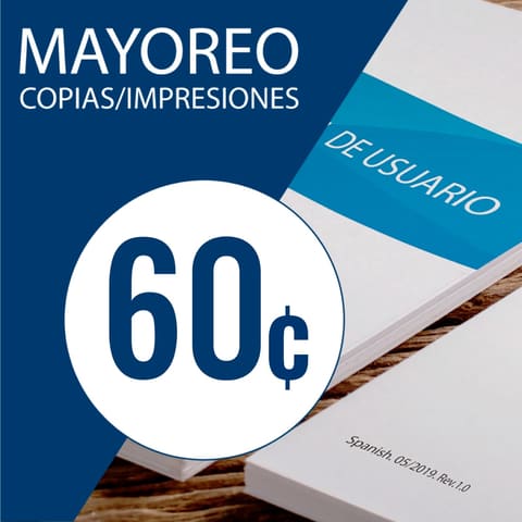 Copias e impresiones al mayoreo desde 60 centavos